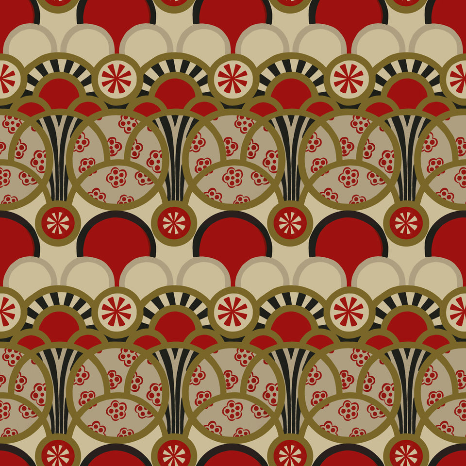 Rising Sun Wallpaper - Crimson