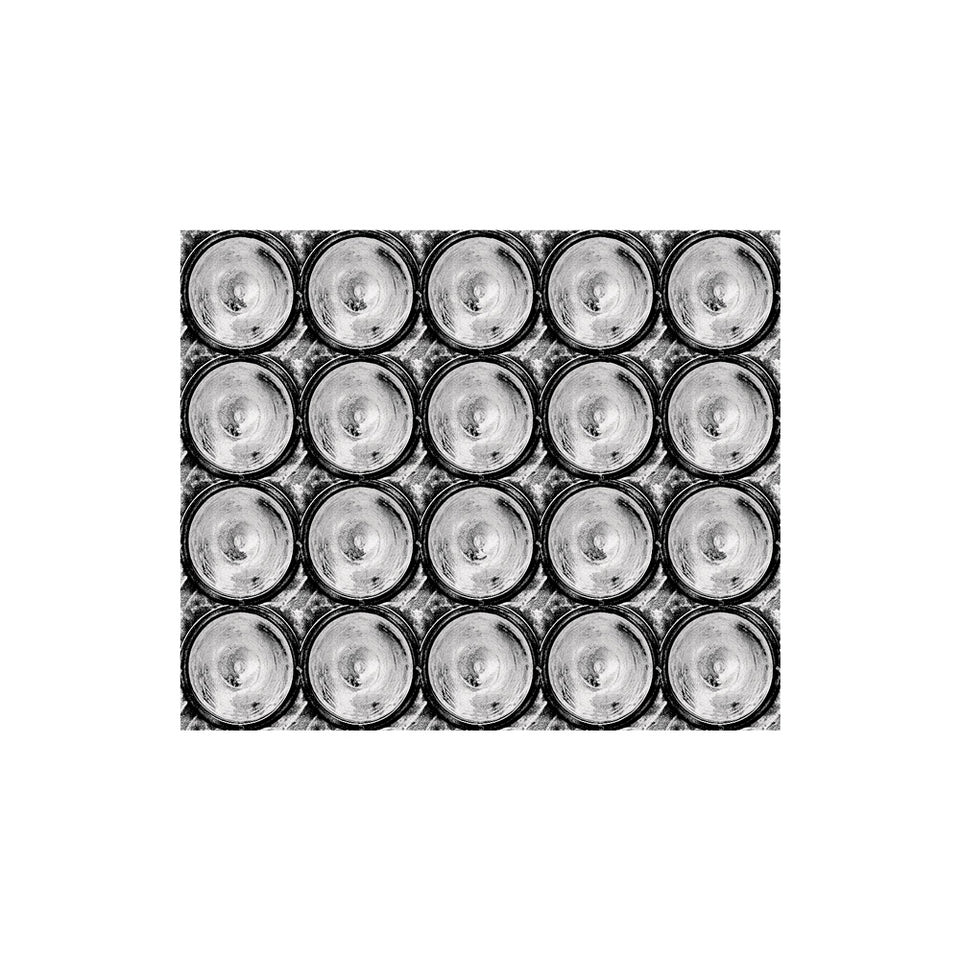 Stained Glass Bottles - Black and White Wallpaper