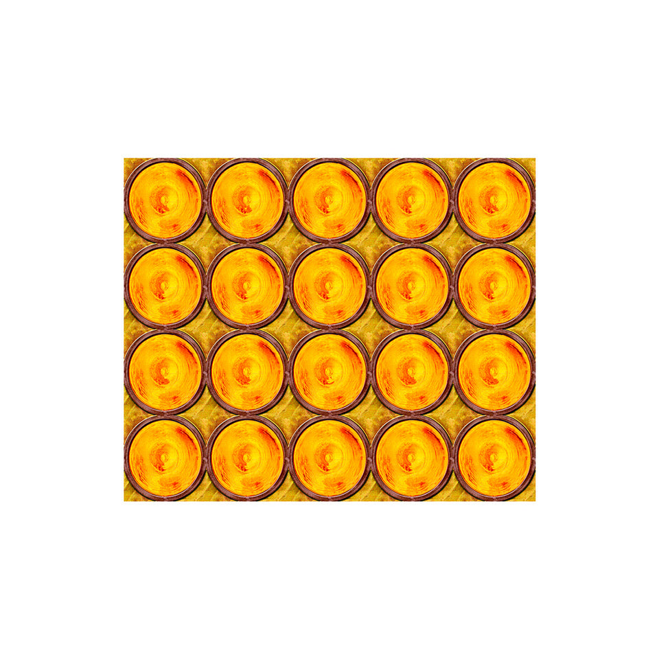 Stained Glass Bottles - Yellow Wallpaper