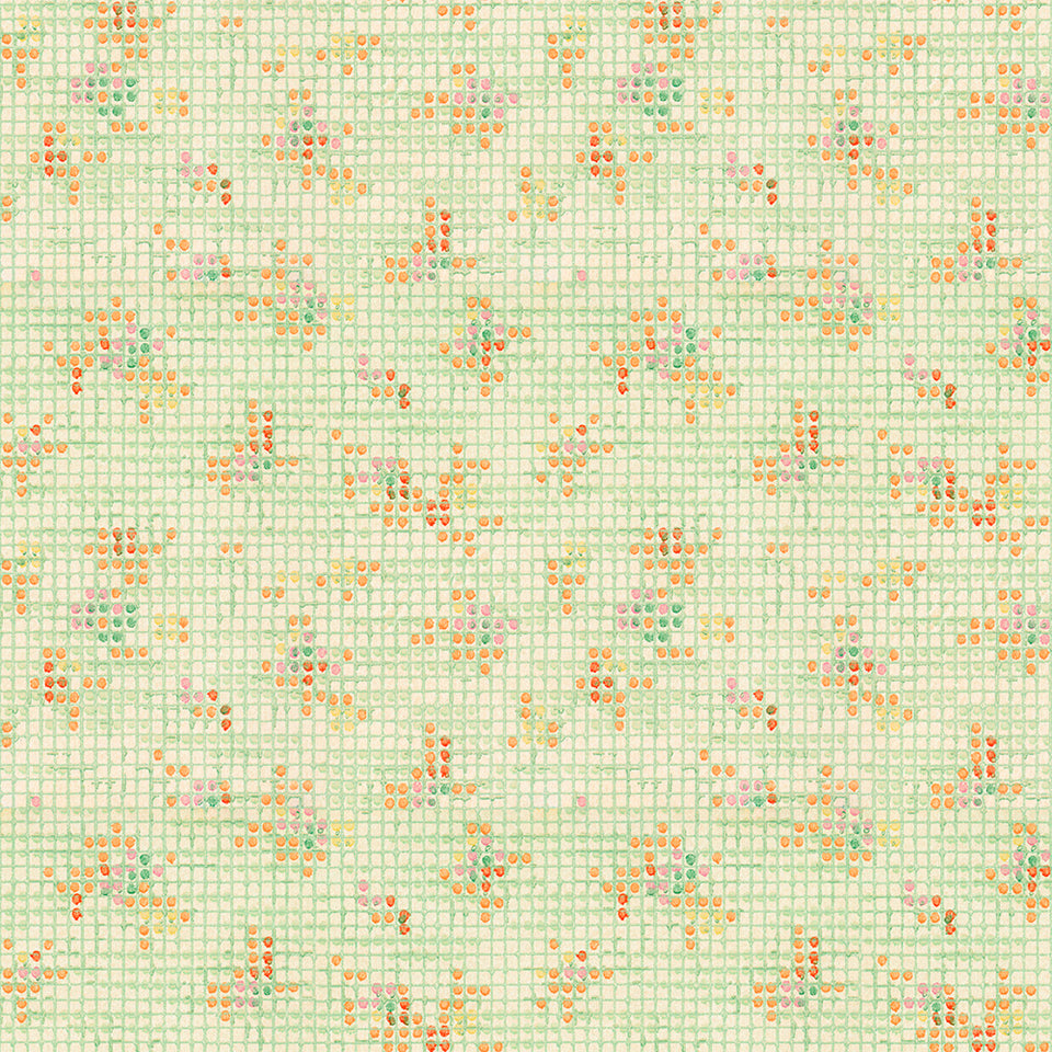 Crewel - Lime Wallpaper