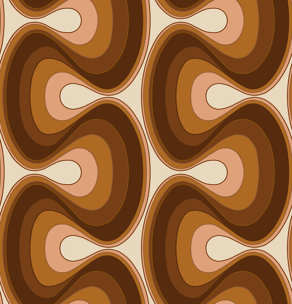 Squiggles - Brown Wallpaper