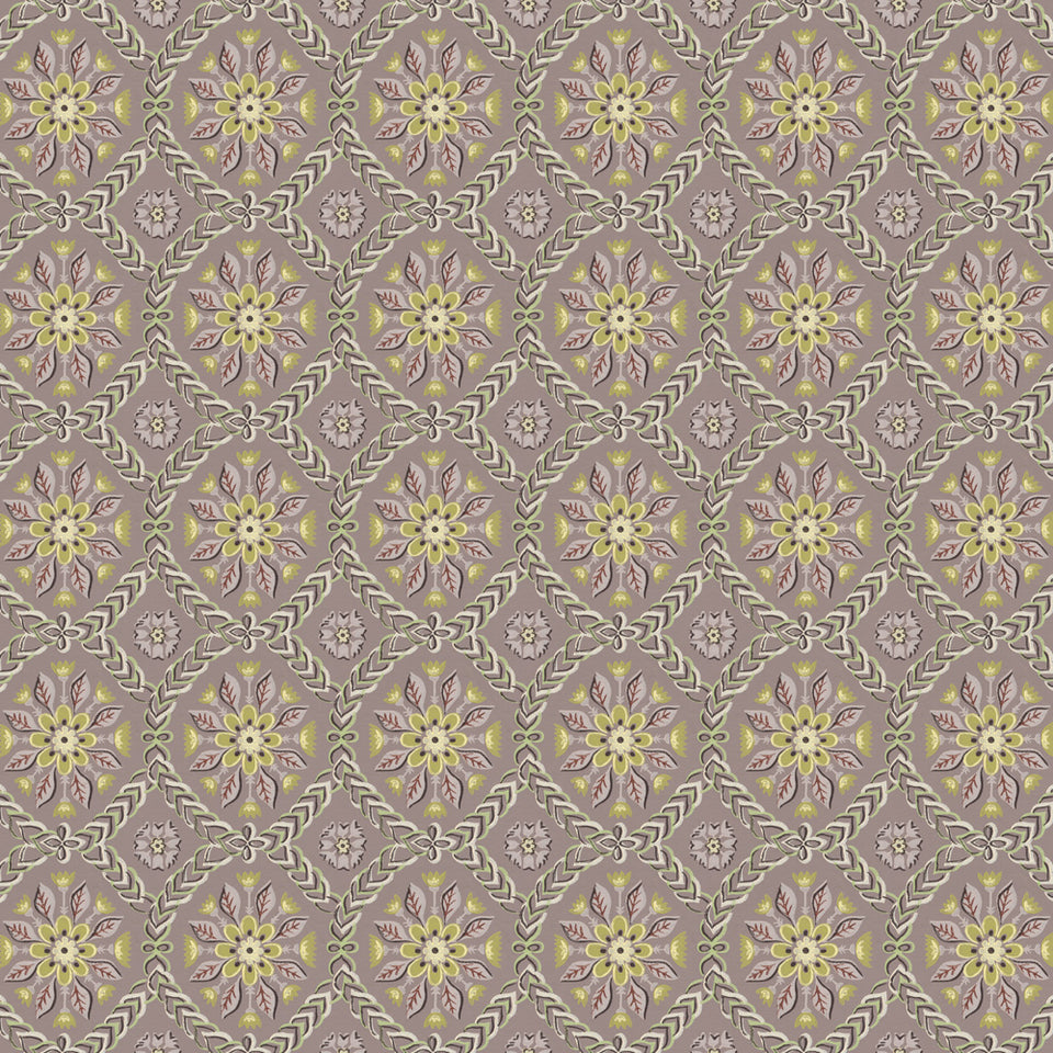 Floral Crest Wallpaper