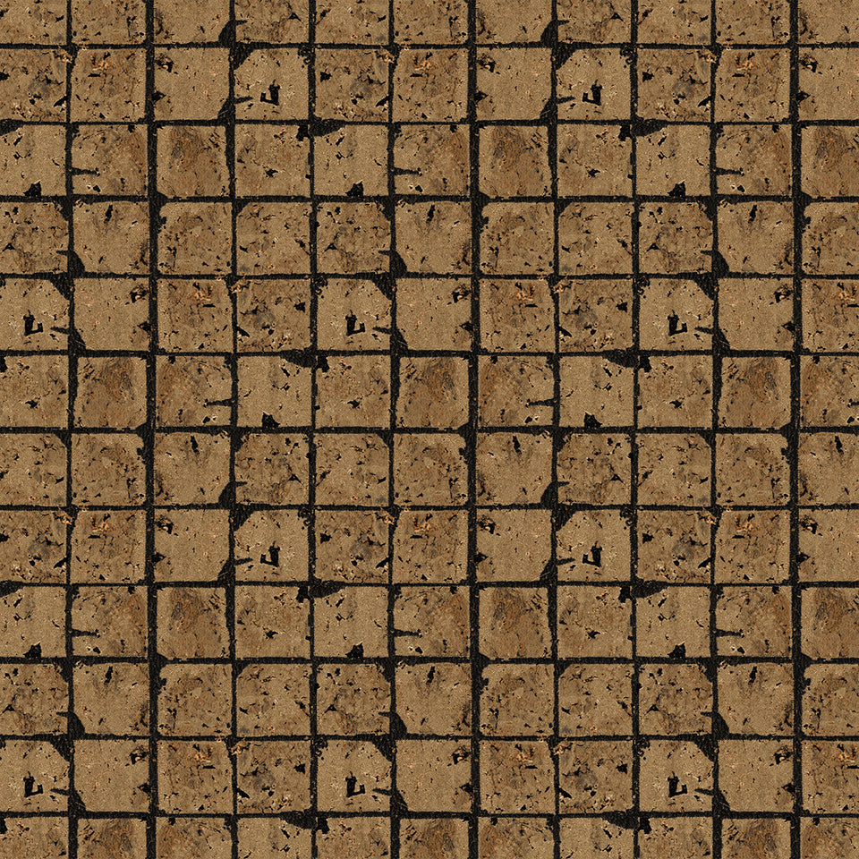 Distressed Gold Tile Wallpaper