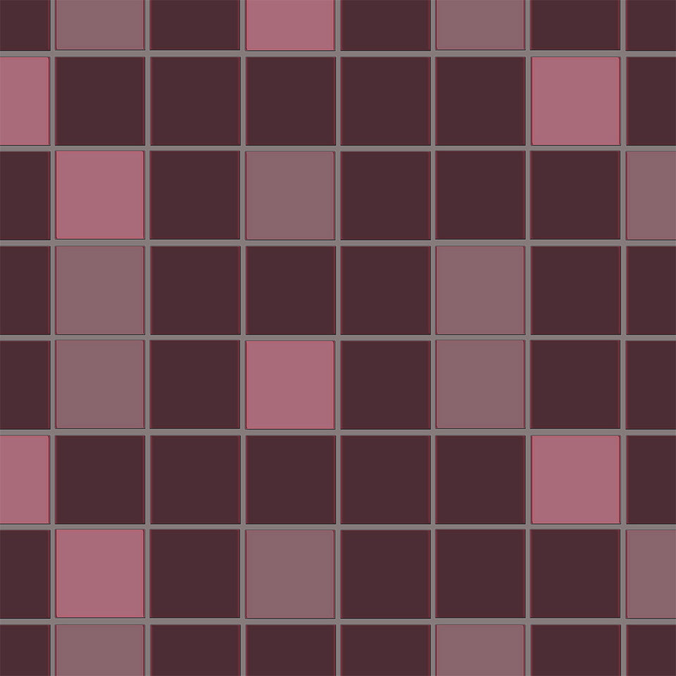 Burgundy Mosaic Tile Wallpaper