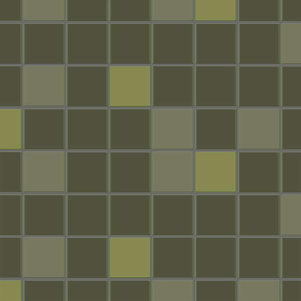 Olive Mosaic Tile Wallpaper