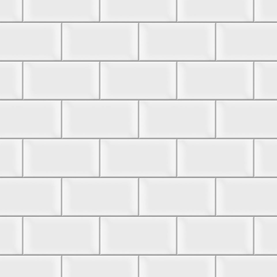 White Horizontal Tile Wallpaper