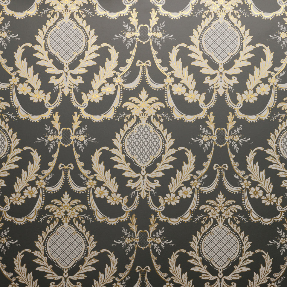 Allure Wallpaper - Gold and Charcoal