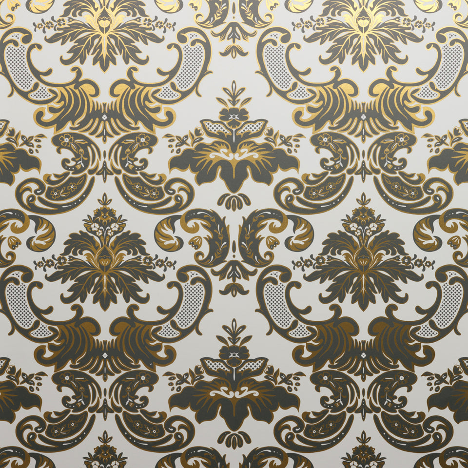 Madison Wallpaper - Gold and Cream