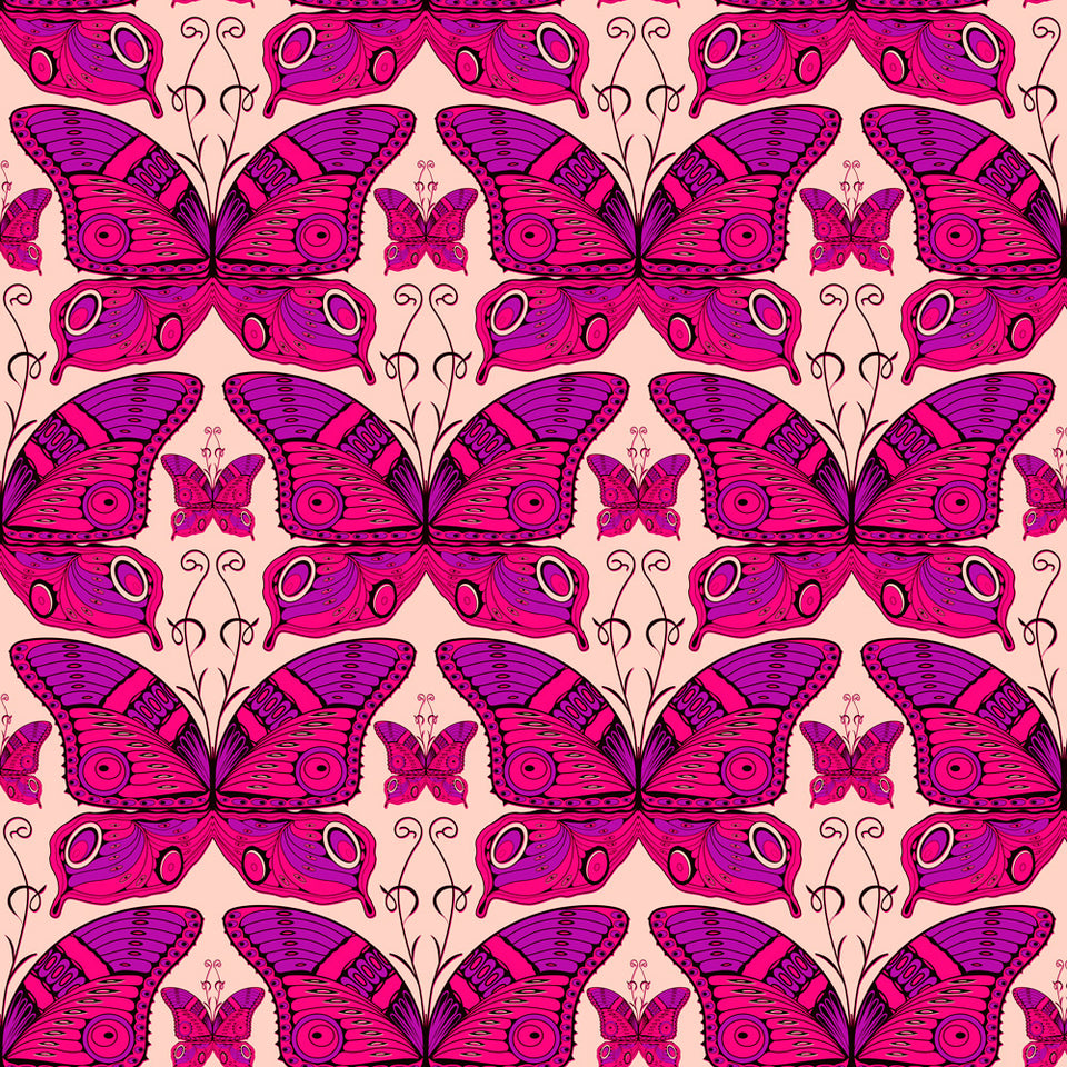 Painted Lady Wallpaper - Pink