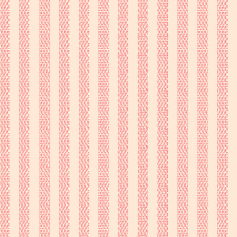 Argyle Stripes Wallpaper - Raspberry