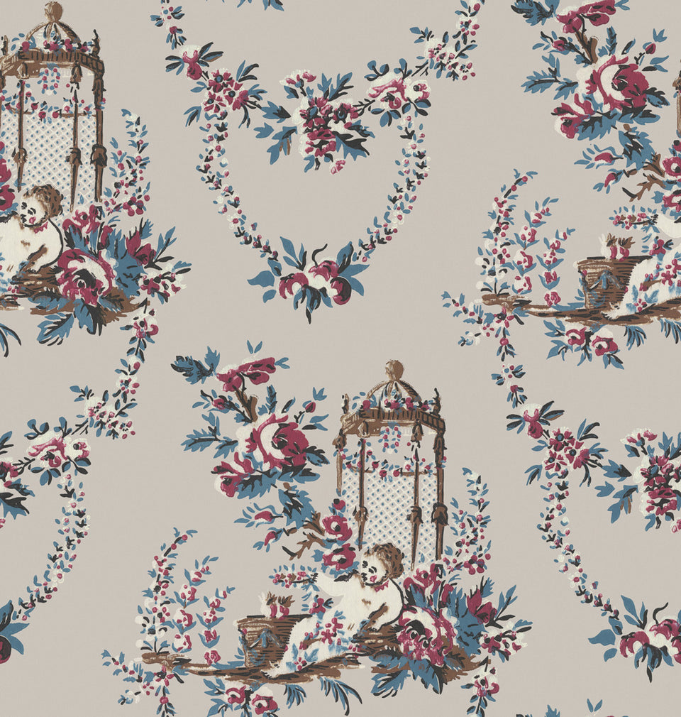 Garden Pavilion Wallpaper - Parlor Taupe