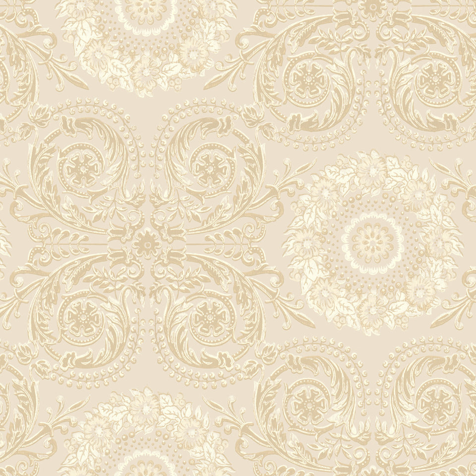 Baroque Medallion Wallpaper