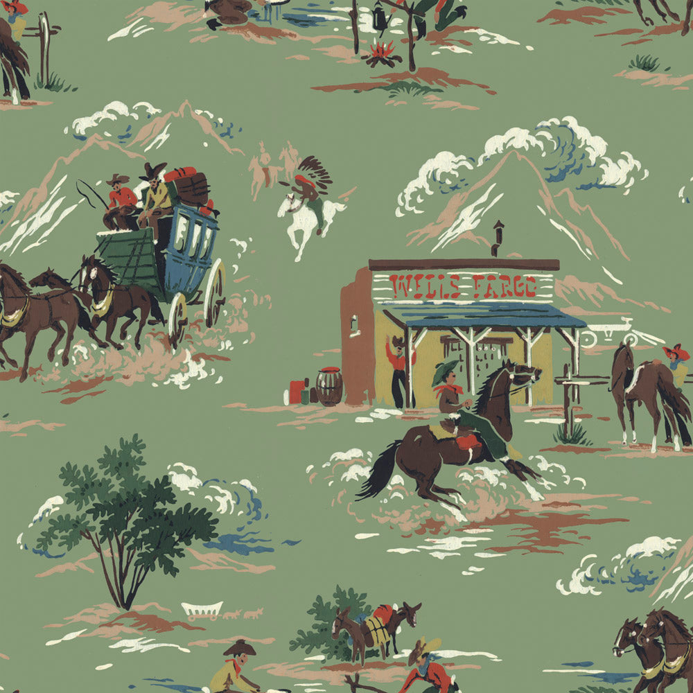 Vintage Western Fabric Wallpaper and Home Decor  Spoonflower
