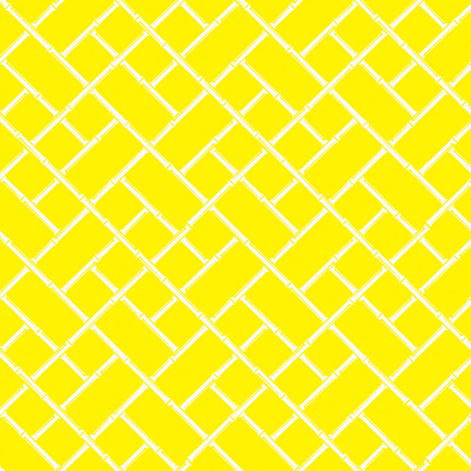 Bamboo Lattice - Yellow Wallpaper