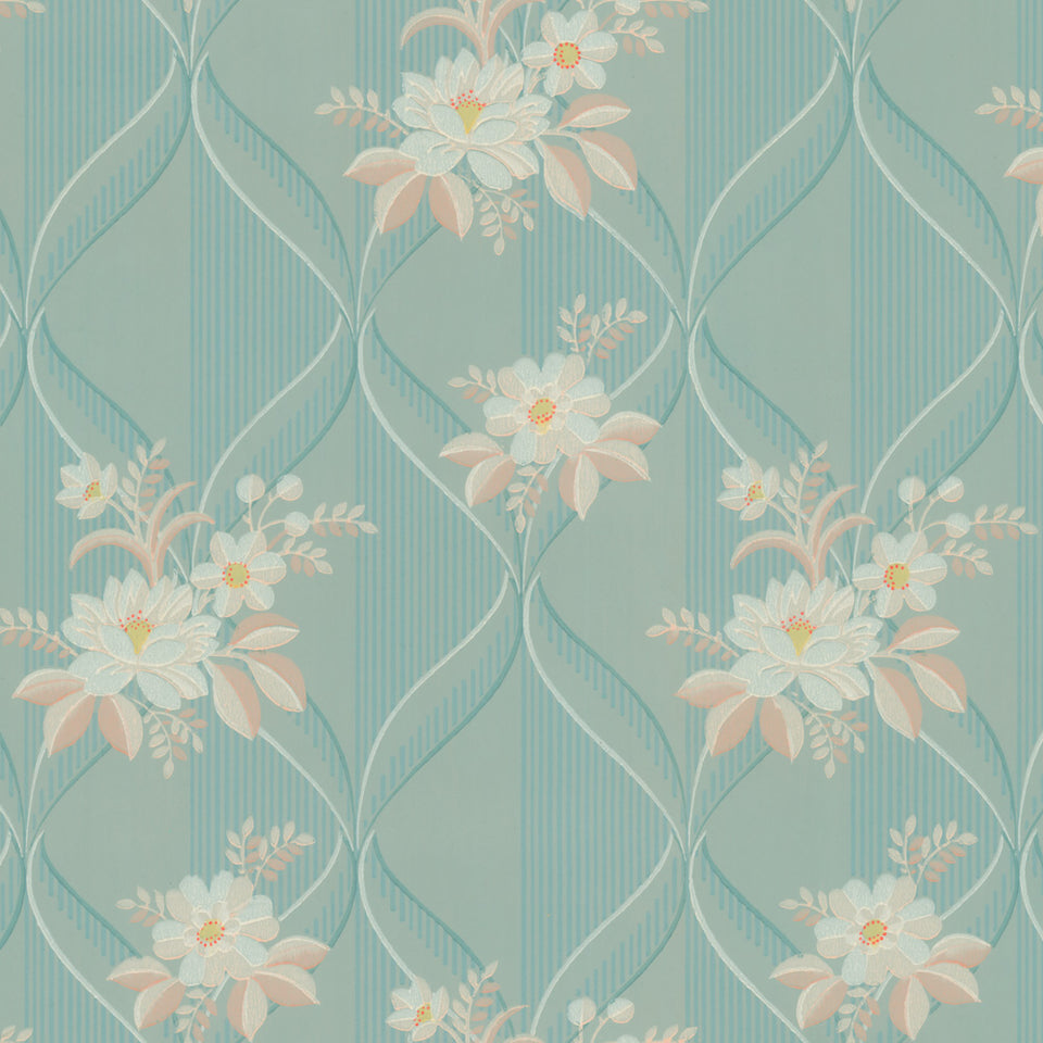 Floral Ogee Wallpaper