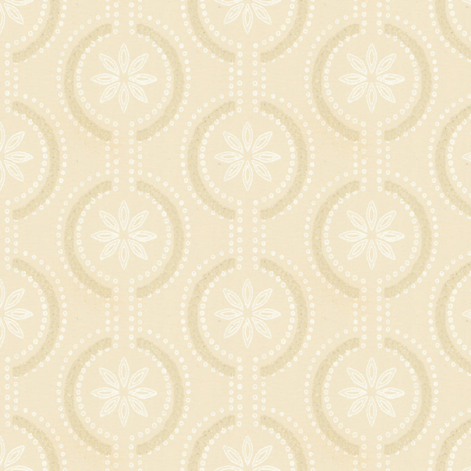 Cream Medallions Wallpaper