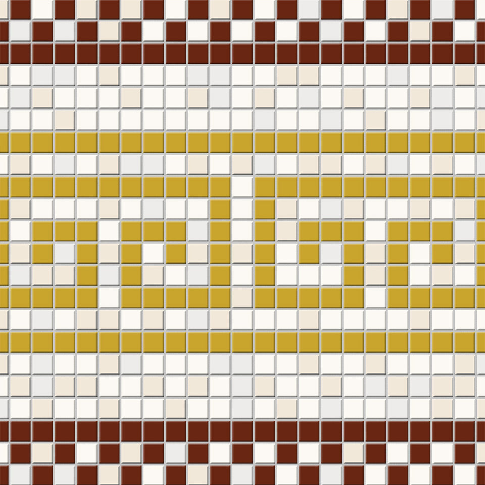 Yellow and Red Greek Key Tile Wallpaper