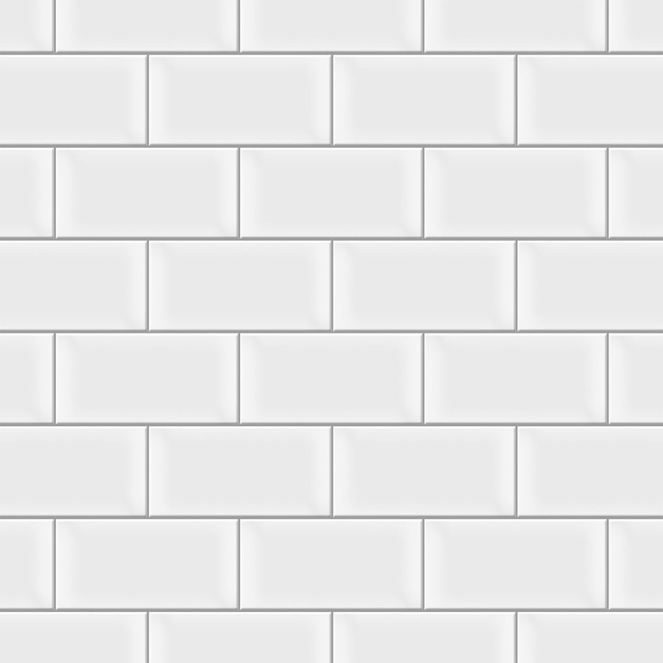 White Horizontal Tile Wallpaper