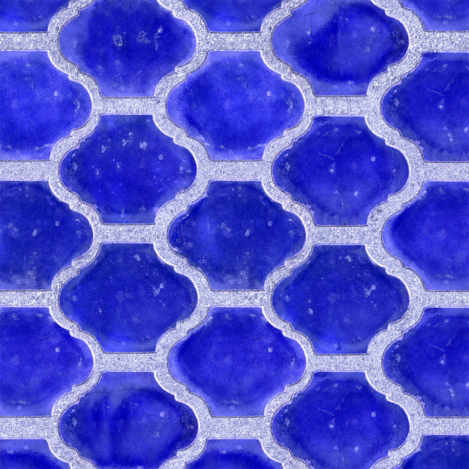 Blue Terracotta Tile Wallpaper