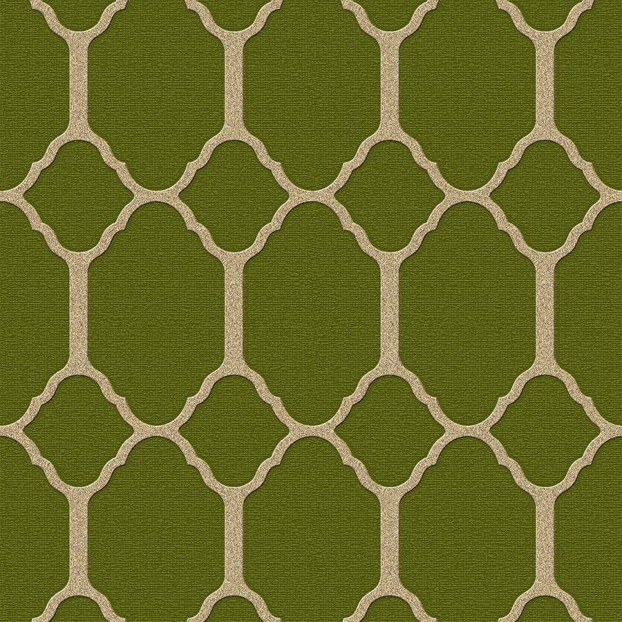 Green Pattern Tile Wallpaper – On Air Design | Astek