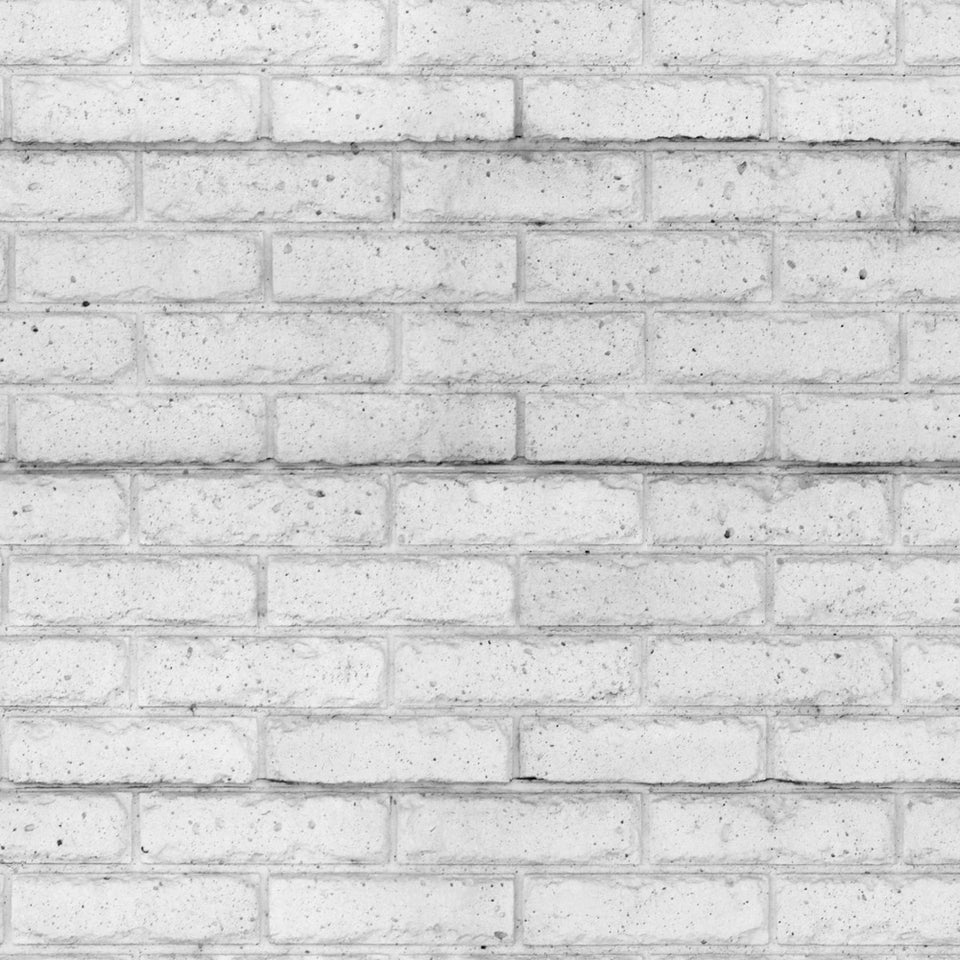 Light Grey White Brick Wallpaper
